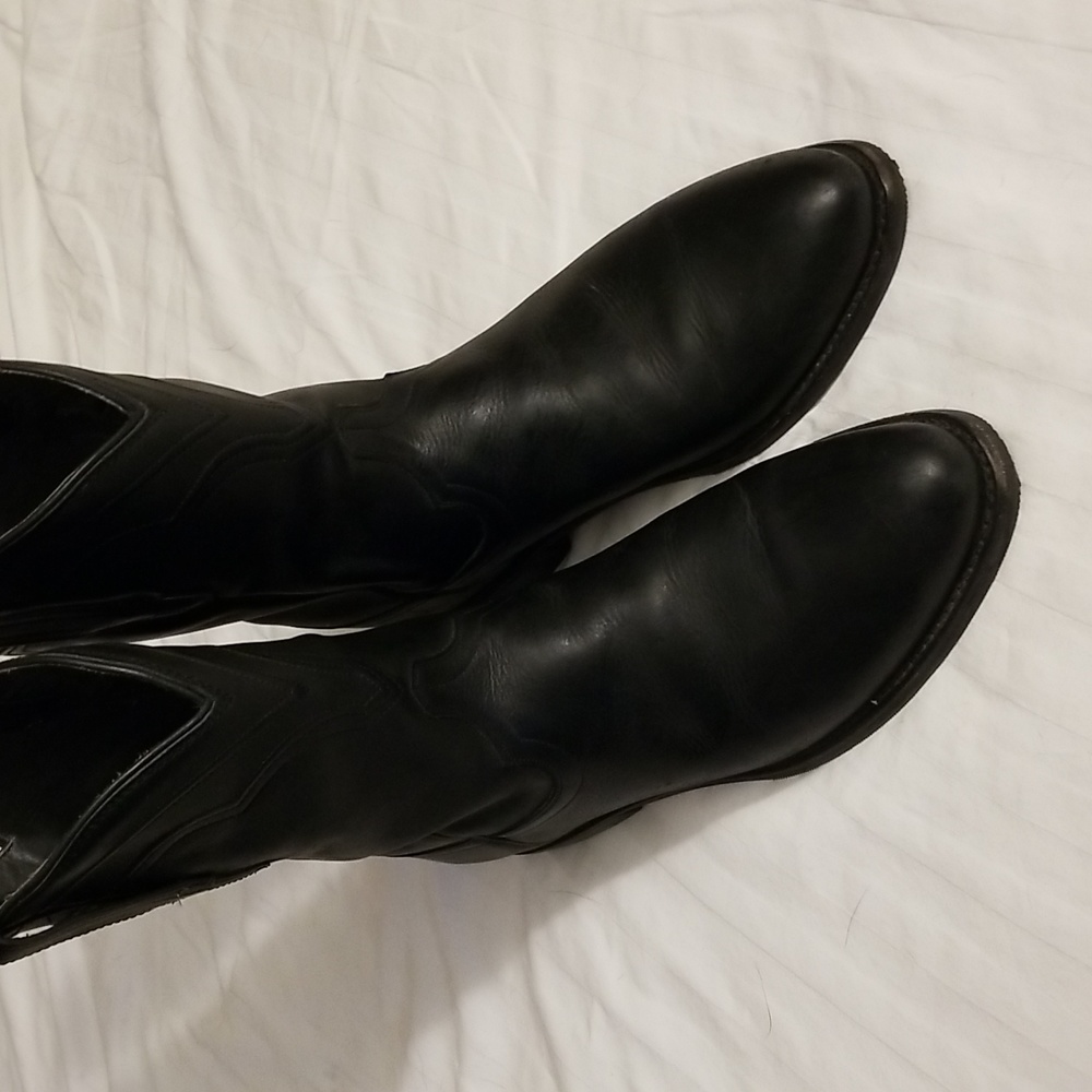 Tecovas Black Leather Men's Boots 12D